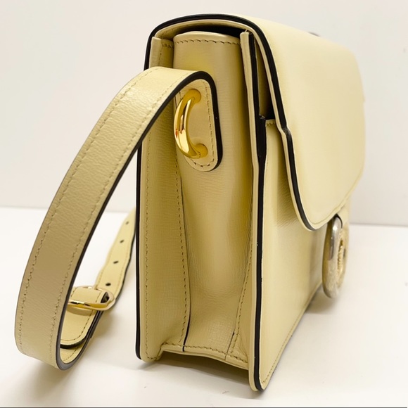 Gucci New GG Azalea Ring Logo Butter Yellow Leather Shoulder Timeless Purse Bag - Picture 11 of 15